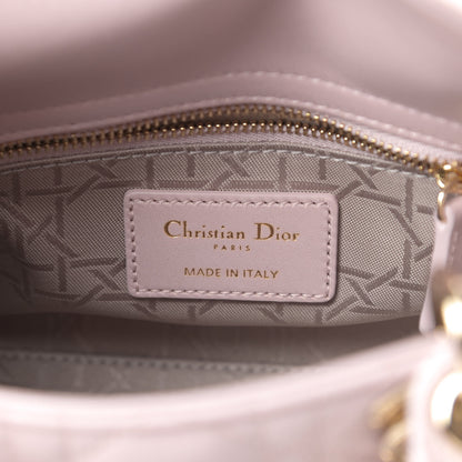 Christian Dior Metallic Lambskin Cannage Mini Lady Dior Lotus 6 of 11