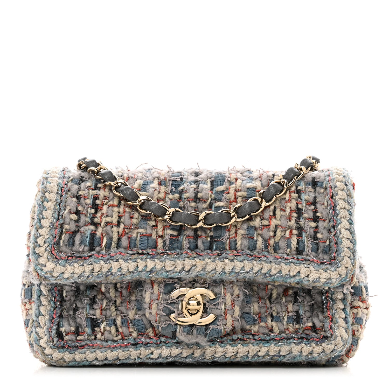 Chanel Tweed Braided Mini Rectangular Flap Multicolor 1 of 11