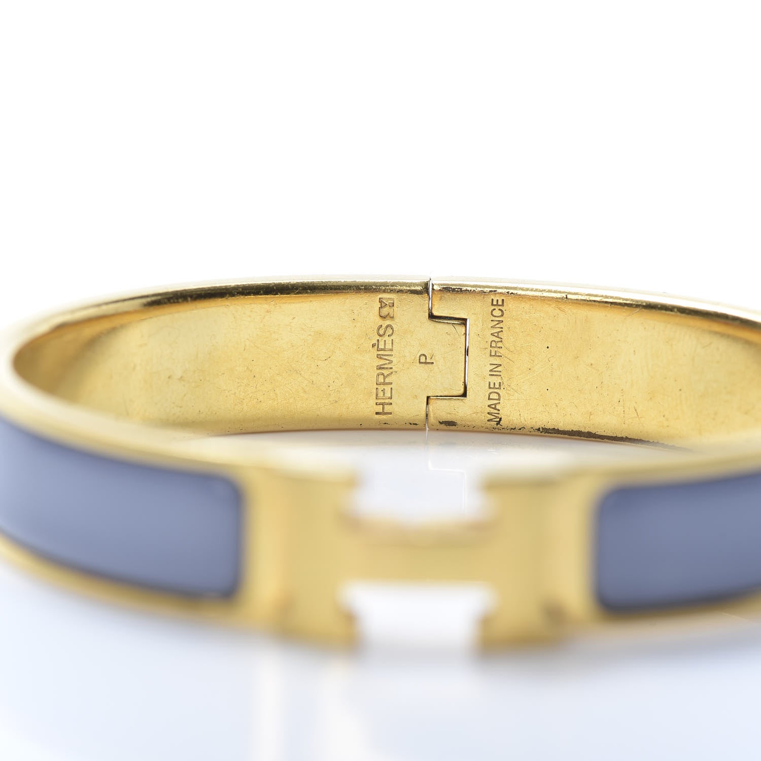 Hermes Enamel Narrow Clic Clac H Bracelet PM Bleu Lin 4 of 6