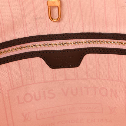 Louis Vuitton Damier Ebene Neo Neverfull MM Rose Ballerine 5 of 9