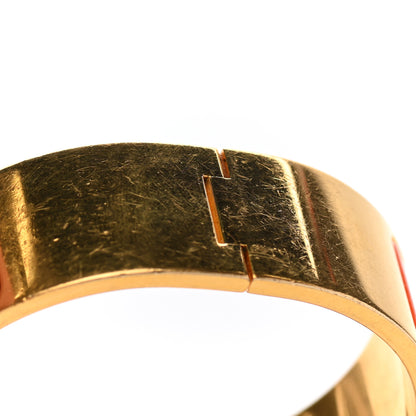 Hermes Enamel Wide Clic Clac H Bracelet PM Orange 6 of 7