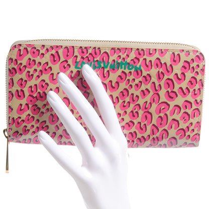 Louis Vuitton Vernis Leopard Zippy Wallet Blanc Corail 2 of 8