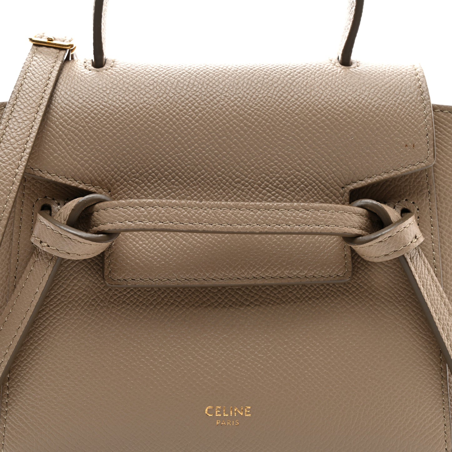Grained Calfskin Pico Belt Bag Light Taupe