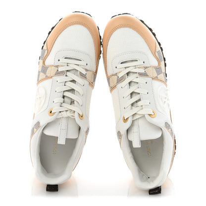 Louis Vuitton Calfskin Damier Azur Run Away Sneakers 37 White 2 of 9