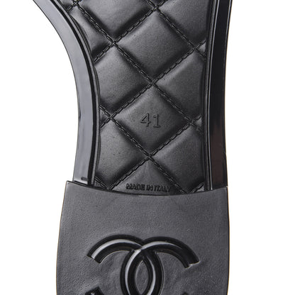 Chanel Rubber Rain Boots 41 Ivory Black 7 of 11