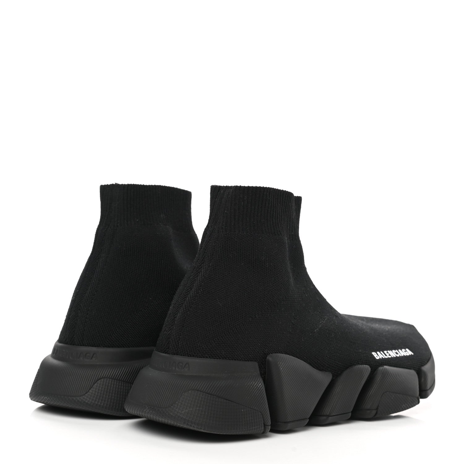 Balenciaga Technical 3D Recycled Knit Womens Speed 2.0 Sneakers 39 Monocolor Black 4 of 8
