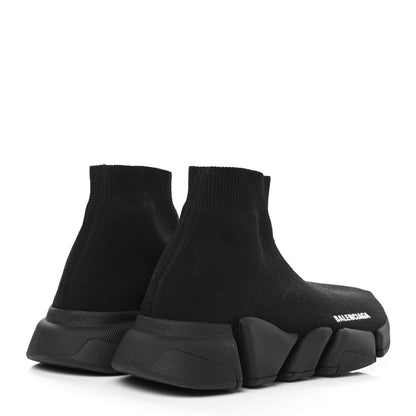 Balenciaga Technical 3D Recycled Knit Womens Speed 2.0 Sneakers 39 Monocolor Black 4 of 8