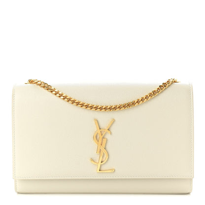 Saint Laurent Grain De Poudre Medium Classic Monogram Kate Satchel Crema Soft 1 of 8