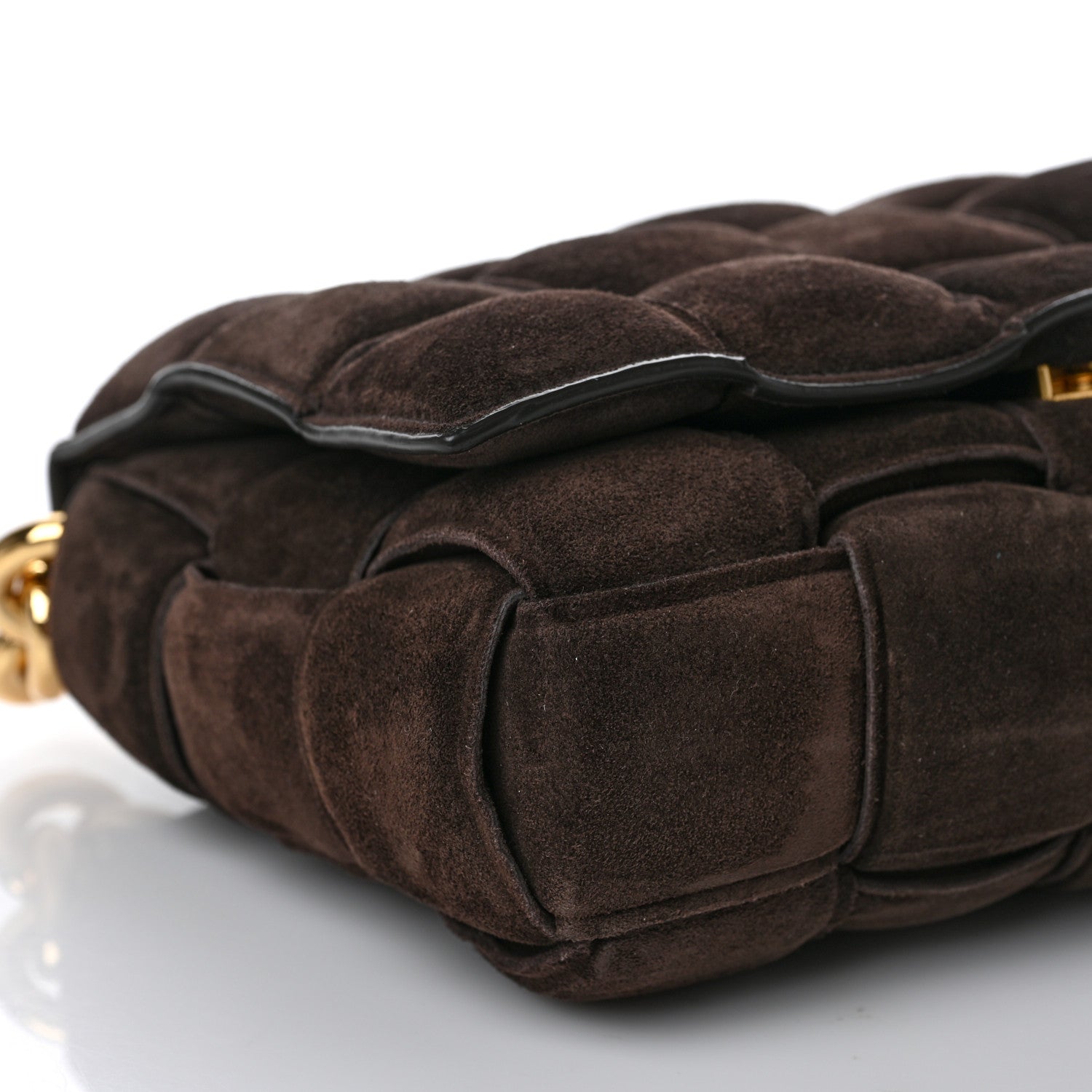 Bottega Veneta Suede Maxi Intrecciato Padded Chain Cassette Crossbody Bag Fondant 6 of 8