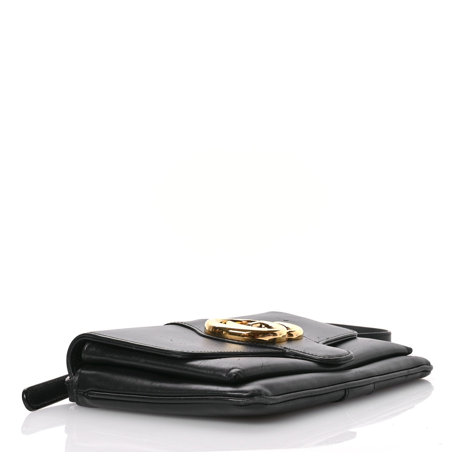 Gucci Vitello Palmellato Lux Small Arli Flap Shoulder Bag Black 4 of 13
