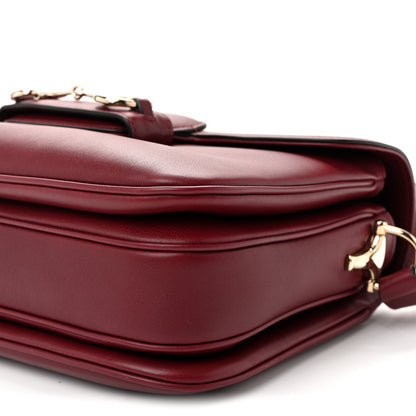 Gucci Arabella Calfskin Horsebit 1955 Soft Medium Shoulder Bag Rosso Ancora 9 of 9