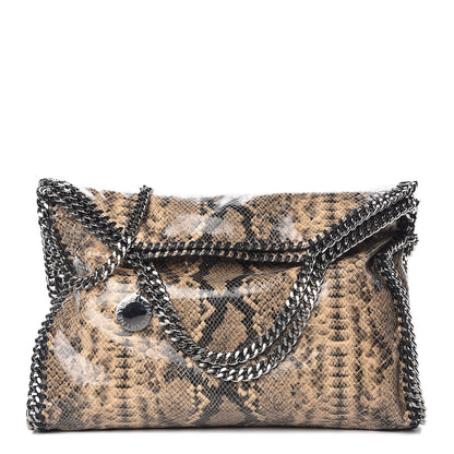 Stella McCartney Eco Python Falabella Fold Over Tote Brown 1 of 9