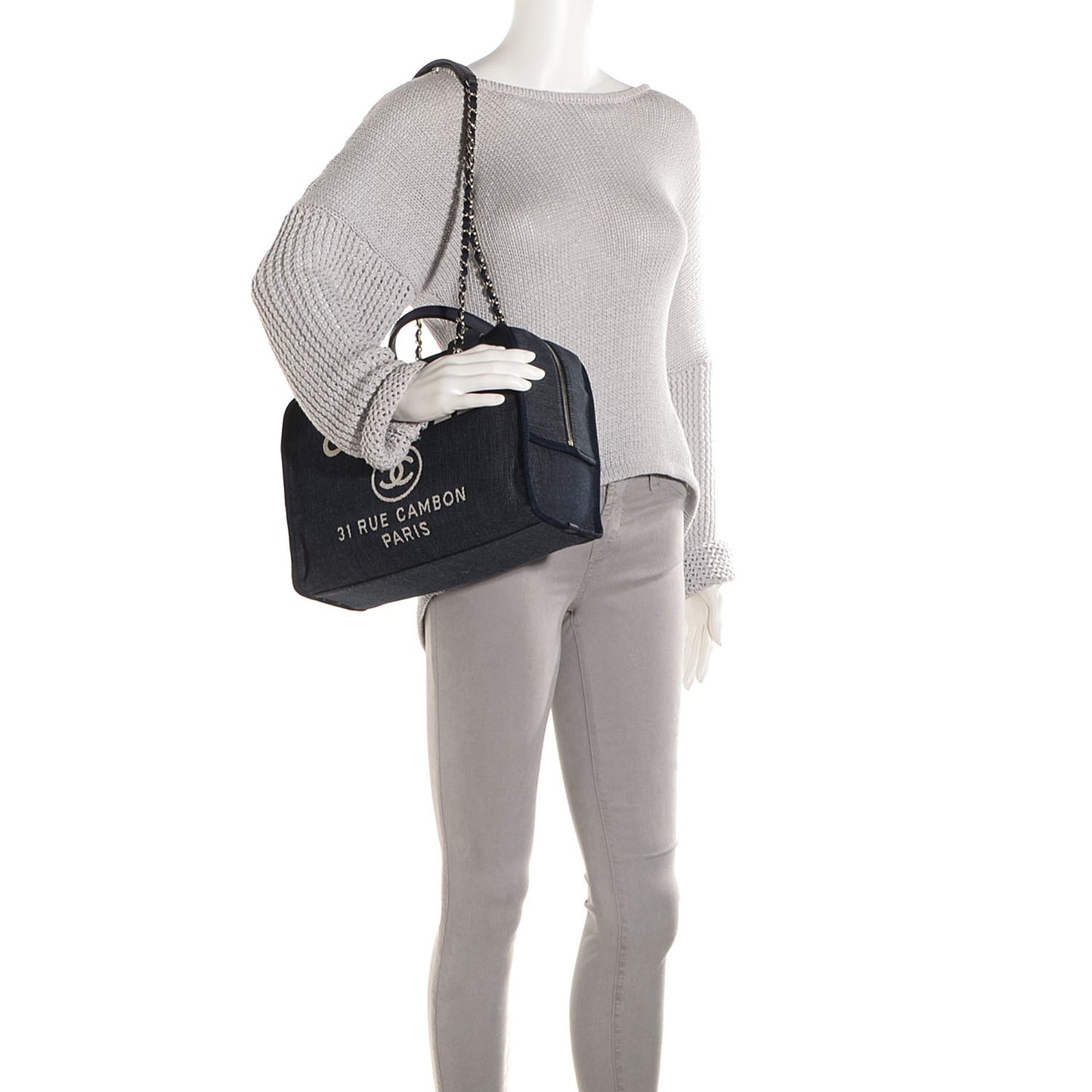 Denim Deauville Bowling Bag Dark Blue