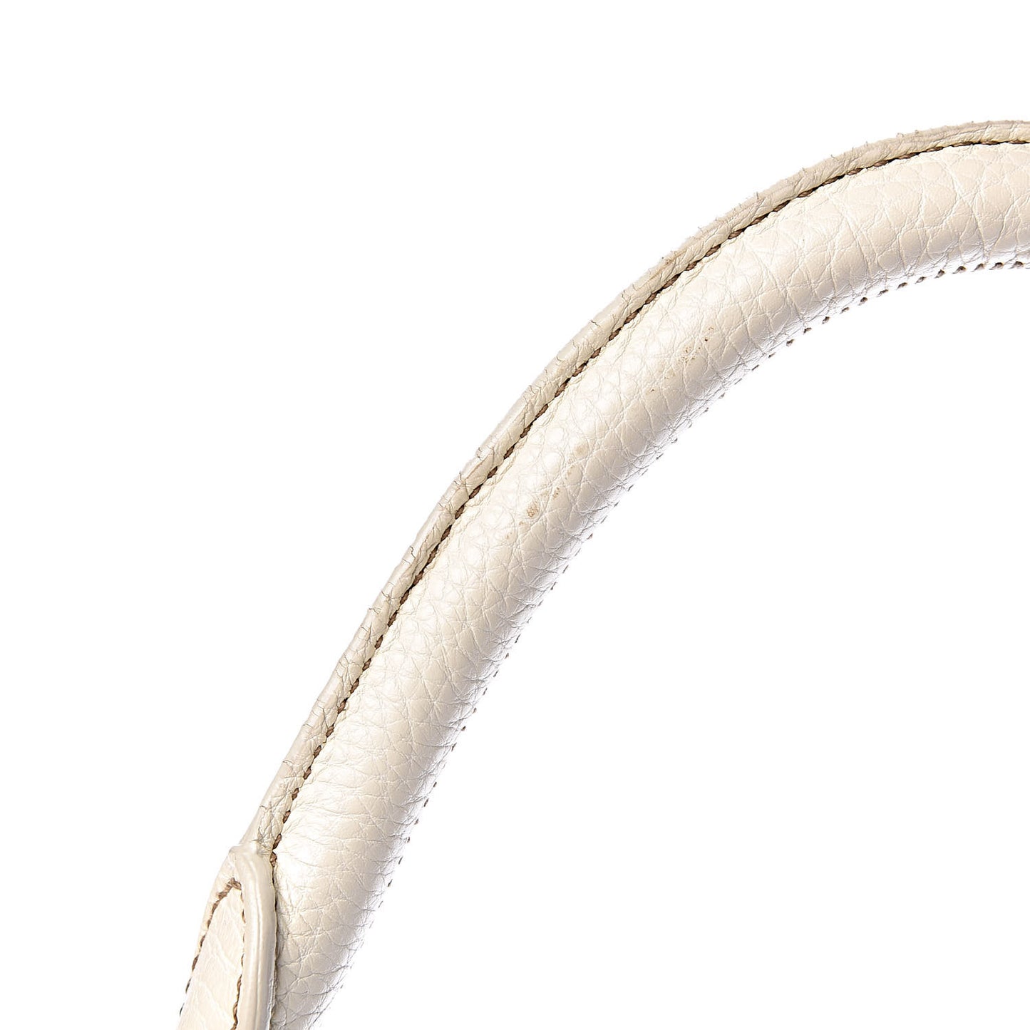 Vitello Daino Pushlock Flap Shoulder Bag Bianco