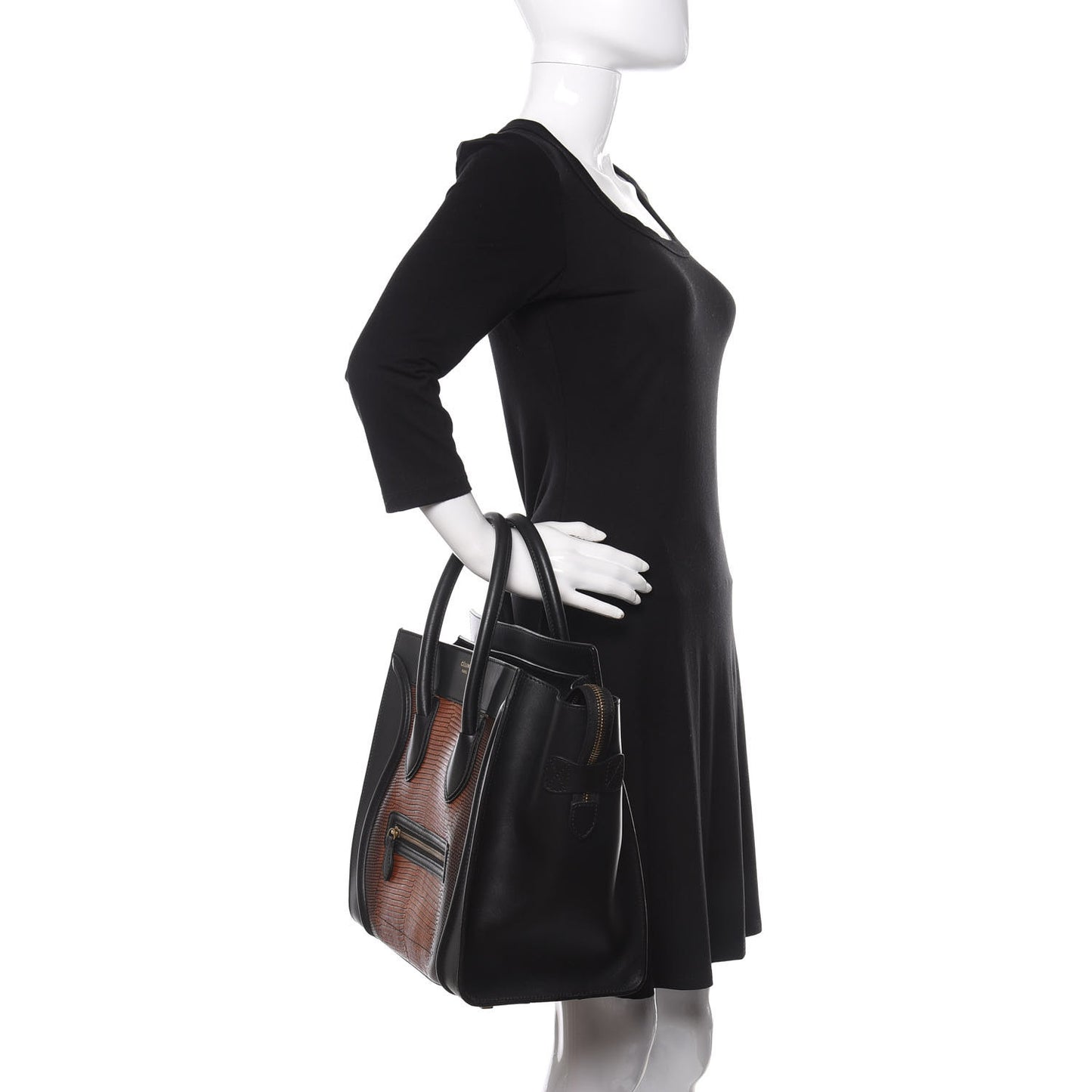 Lizard Mini Luggage Cognac