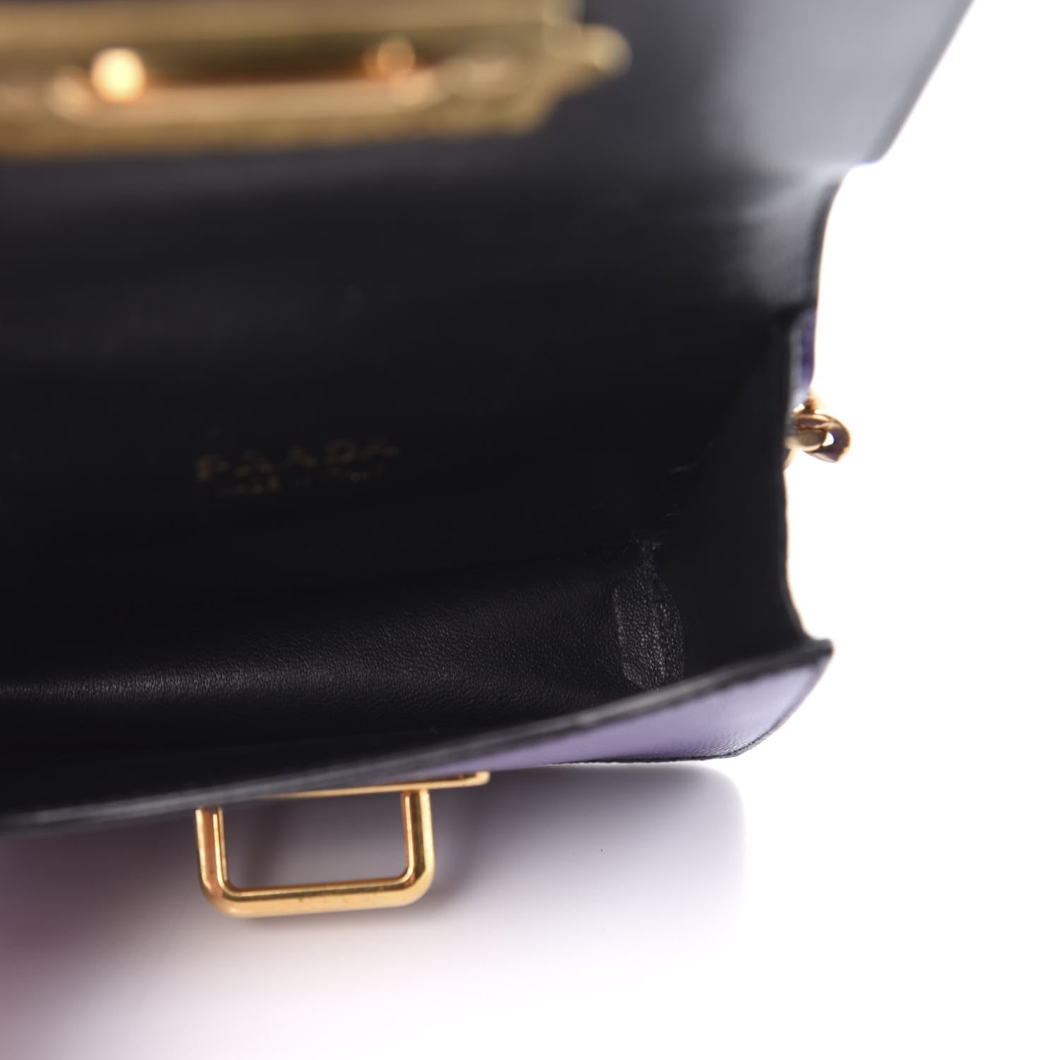 Prada Saffiano Astrology Mini Cahier Bag Viola Black 5 of 12