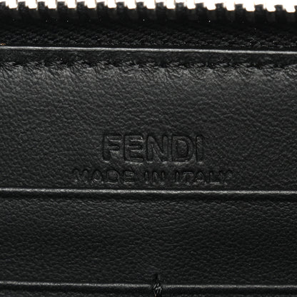 Fendi Vitello CamouFF Zip Around Wallet Black Multicolor 6 of 9