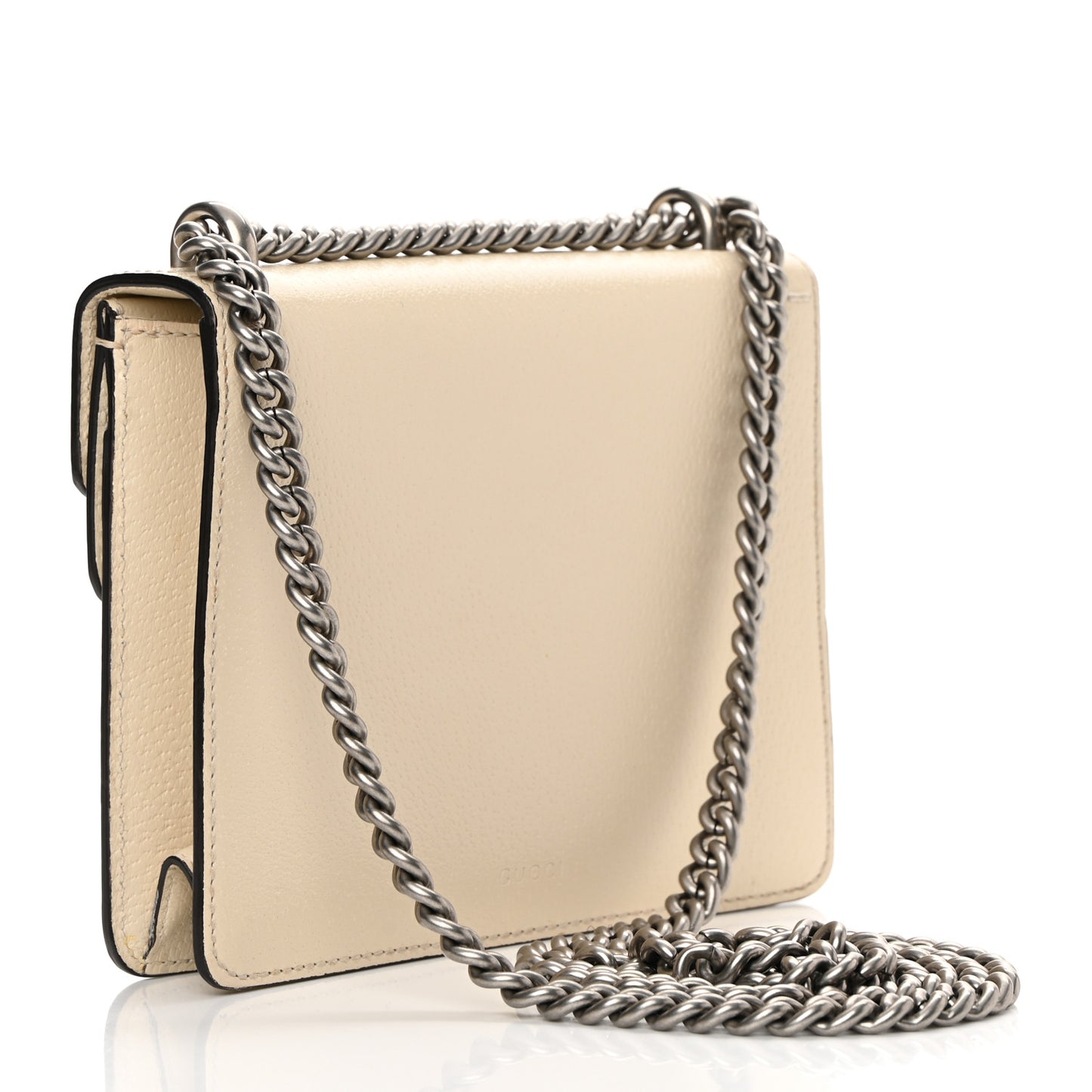 Textured Calfskin Crystal Mini Dionysus Shoulder Bag Mystic White