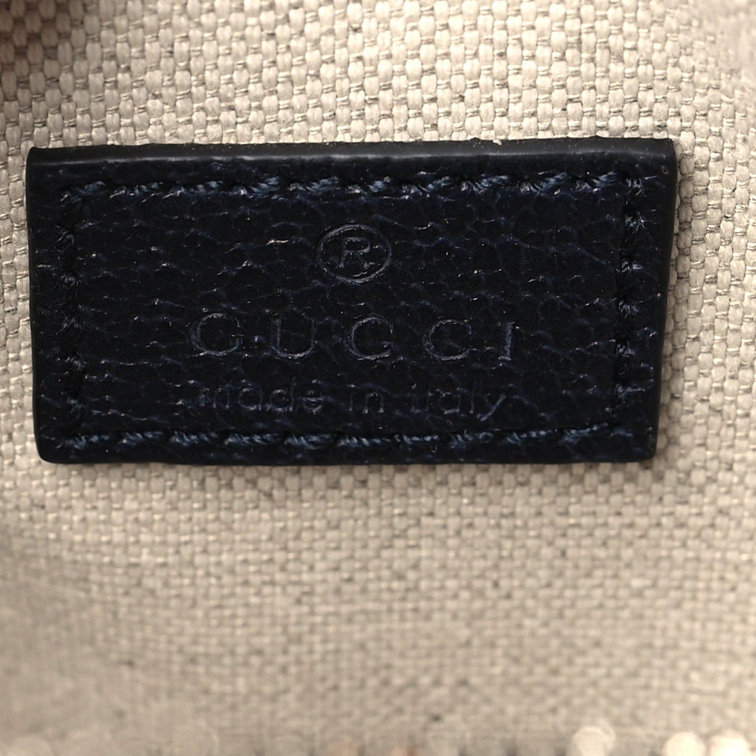 Gucci GG Supreme Monogram Textured Calfskin Web Mini Ophidia Messenger Beige Blue 6 of 9