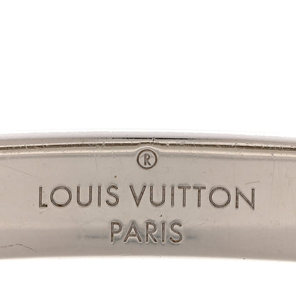 Louis Vuitton Brass Palladium Plated Nanogram Cuff S Silver 4 of 7