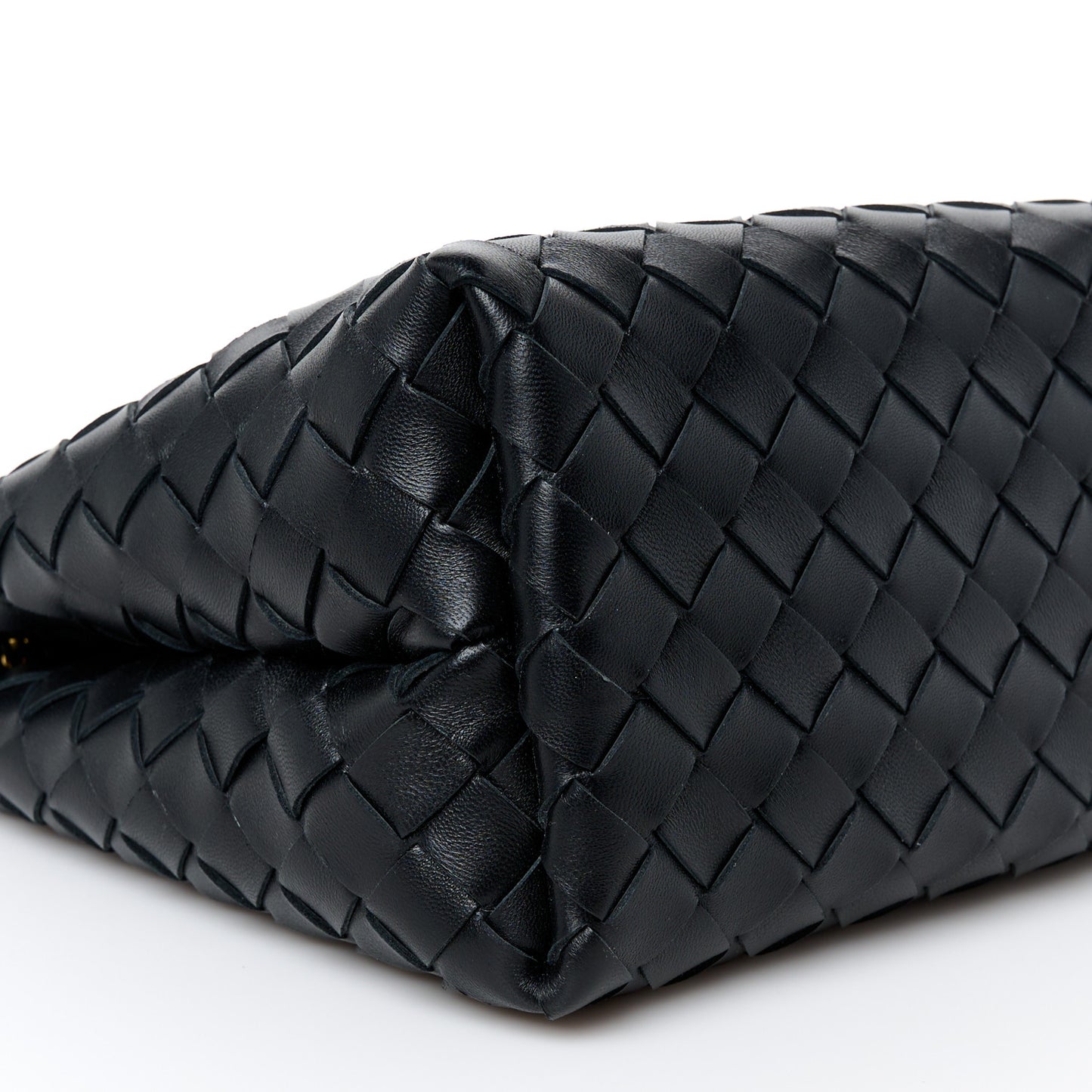 Nappa Intrecciato Small Andiamo With Chain Shoulder Bag Black