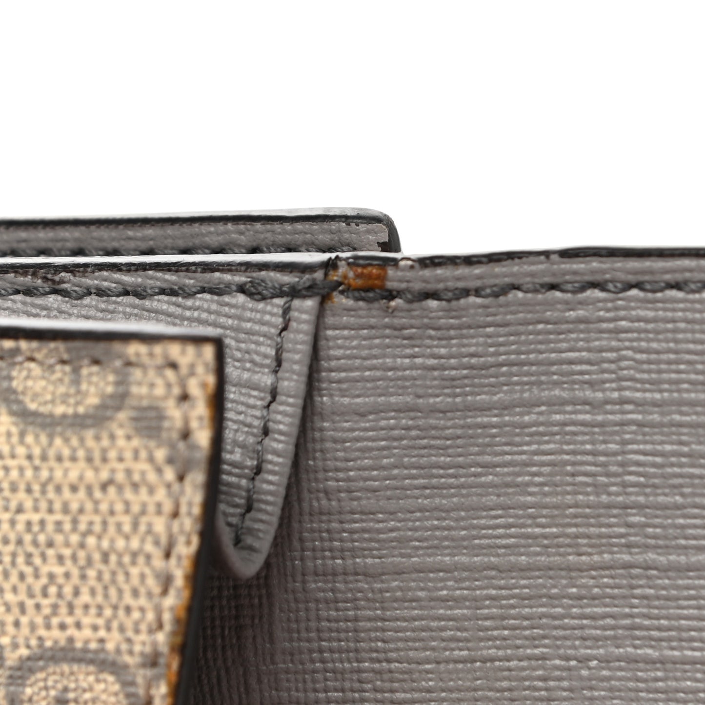 GG Supreme Monogram GG Pierce French Flap Wallet Ecru Grigio