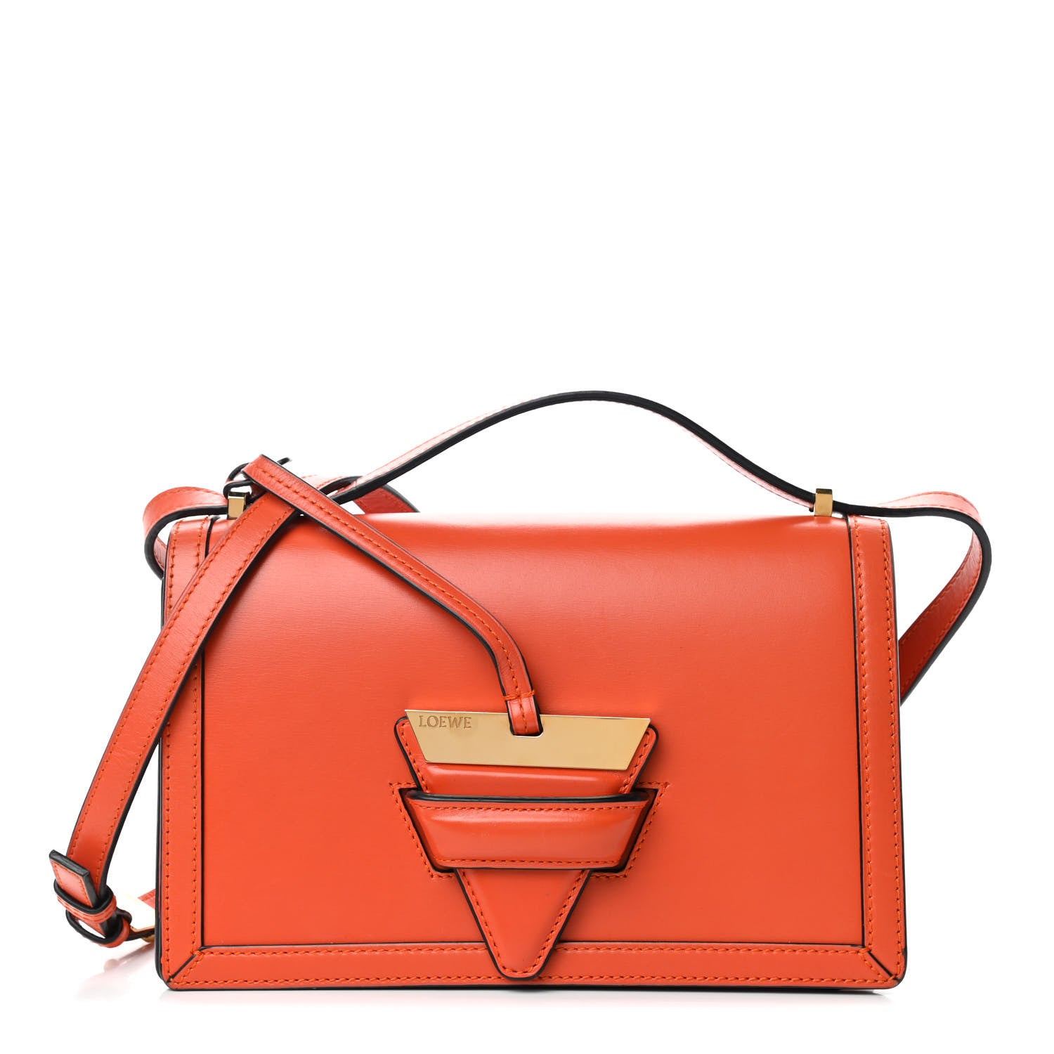 Loewe Calfskin Medium Barcelona Shoulder Bag Orange 1 of 9