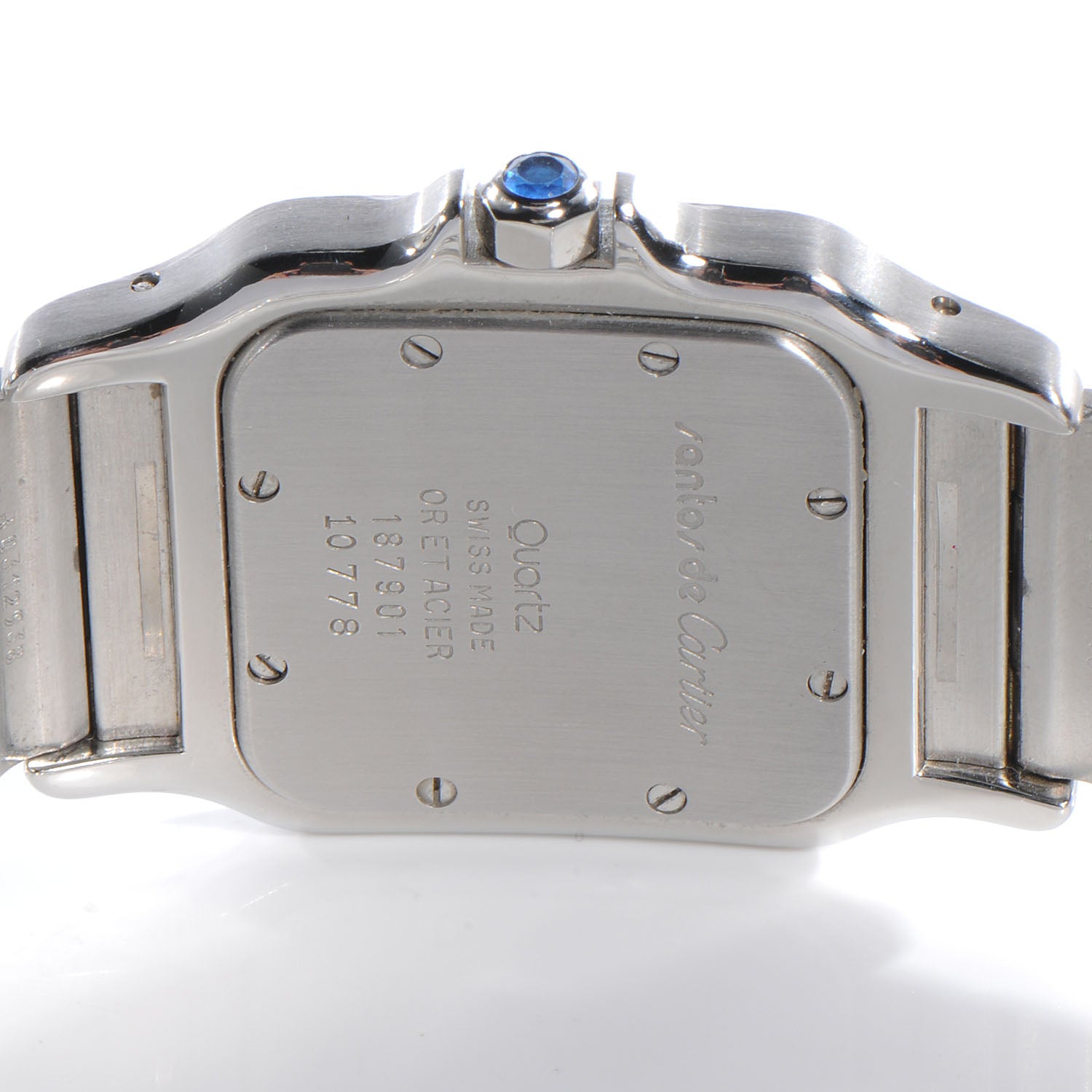 Cartier Stainless Steel 18K Yellow Gold 29mm Santos De Galbee Quartz Watch 4 of 7