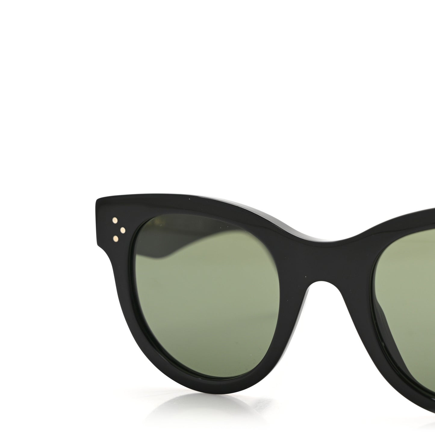 Acetate Studded Mineral Round Sunglasses CL40031N Black