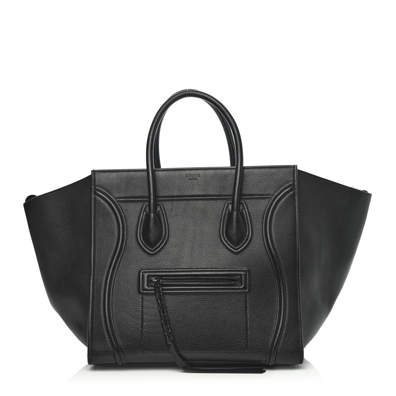 Celine Supple Calfskin Medium Phantom Luggage Black 1 of 4
