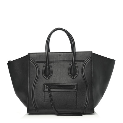 Celine Supple Calfskin Medium Phantom Luggage Black 1 of 4