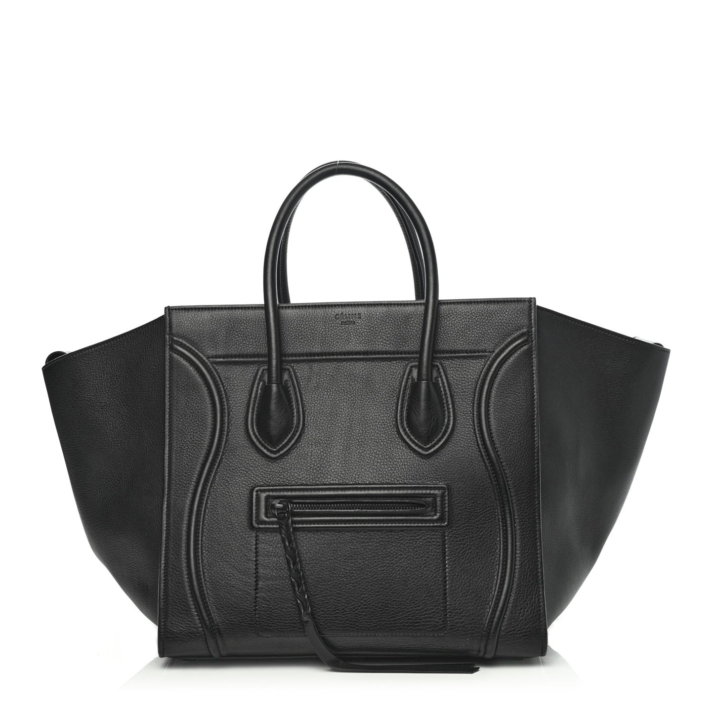 Supple Calfskin Medium Phantom Luggage Black