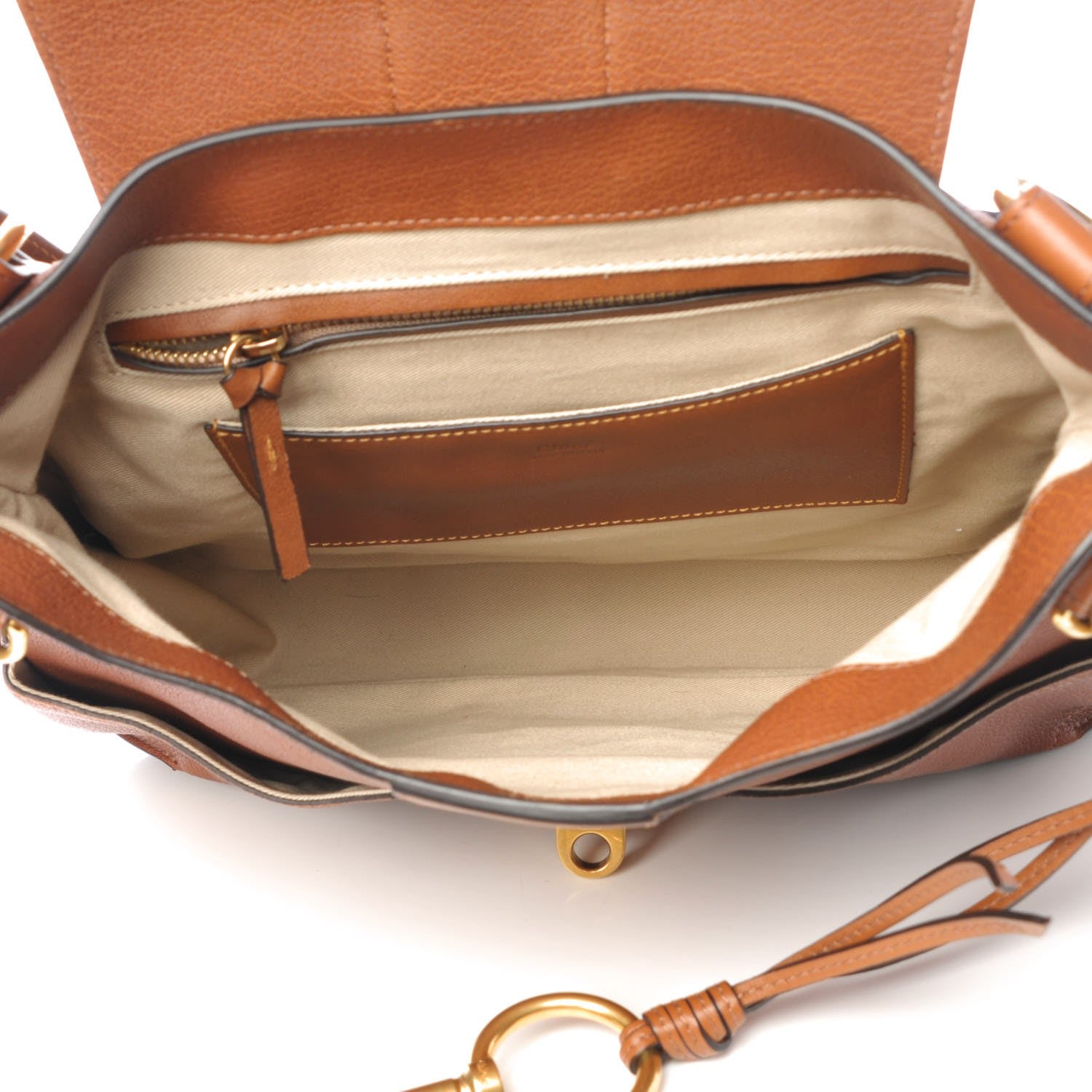 Chloe Grained Lambskin Medium Lexa Shoulder Bag Mustard Brown 5 of 9