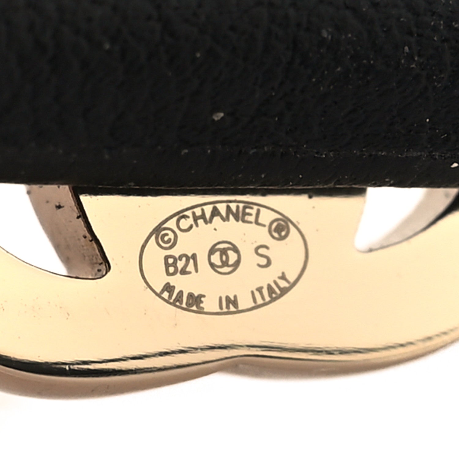 Chanel Metal Lambskin CC Turnlock Chain Headband Gold Black 4 of 4