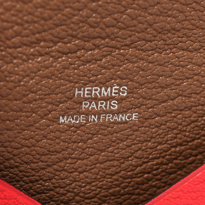 Hermes Chevre Mysore Verso Calvi Card Case Rose Texas Quebracho 8 of 12