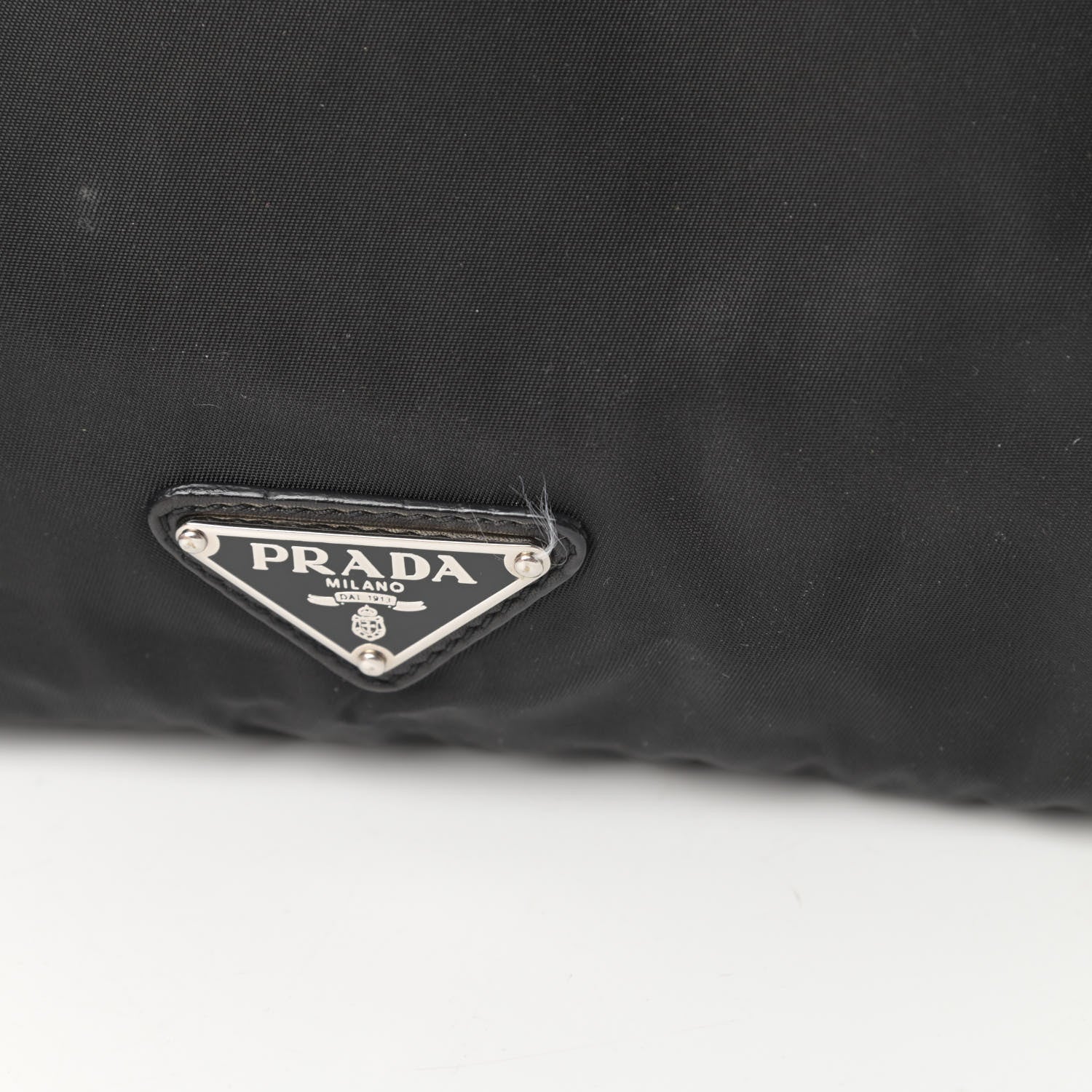 Prada Soft Calfskin Tessuto Nylon Shoulder Bag Black 14 of 16