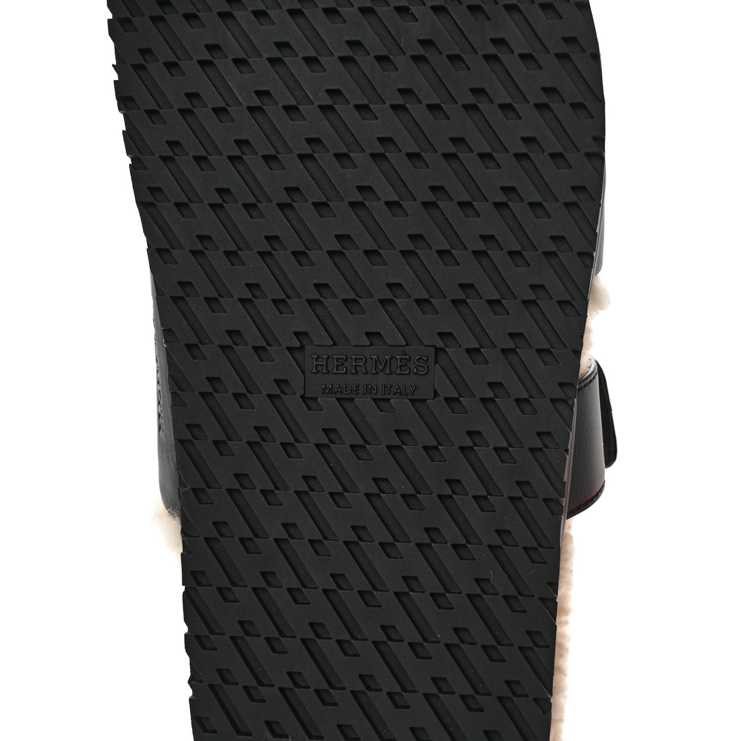 Calfskin Woolskin Womens Chypre Sandals 36 Black Ecru