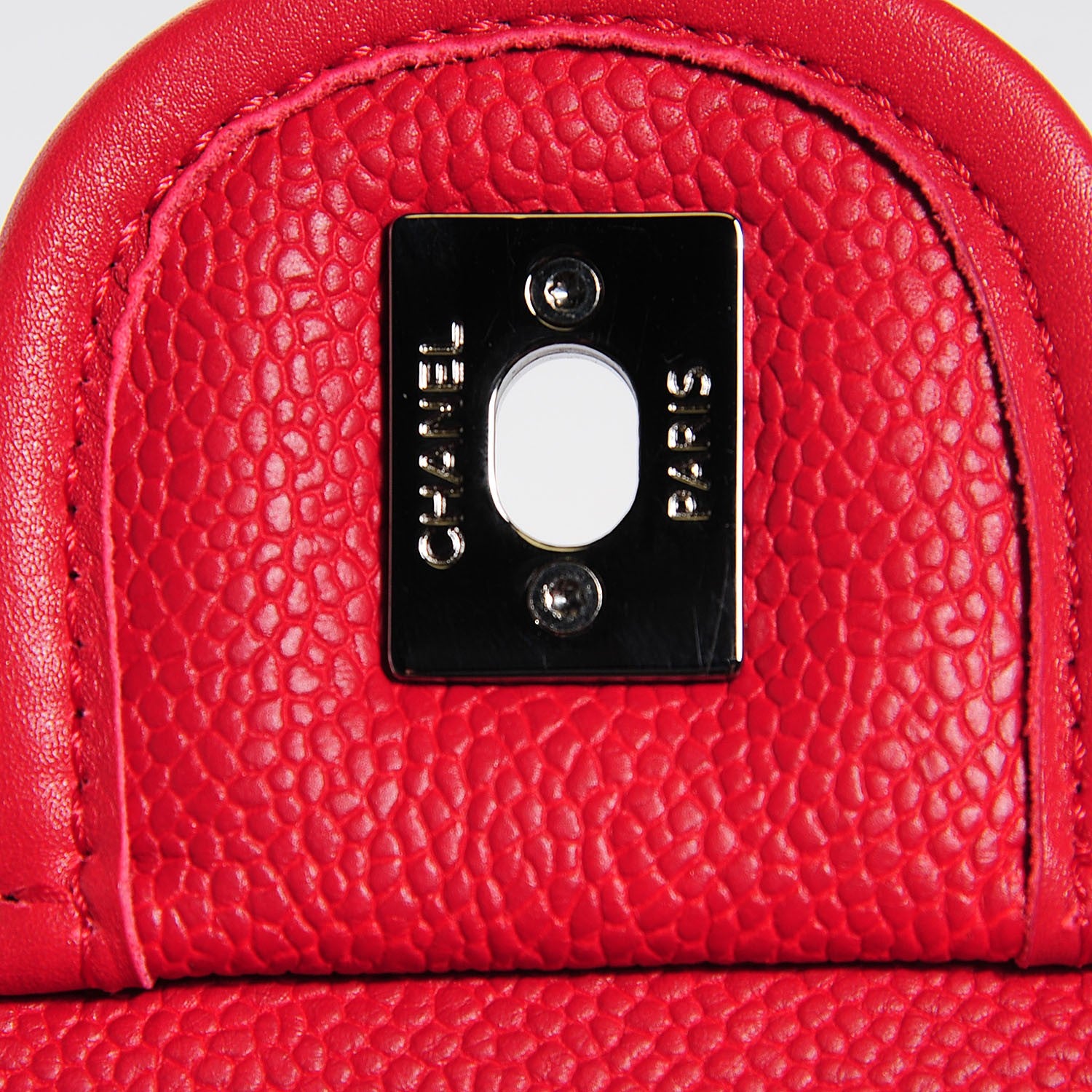 Chanel Iridescent Caviar Quilted Medium French Riviera Flap Red 6 of 9