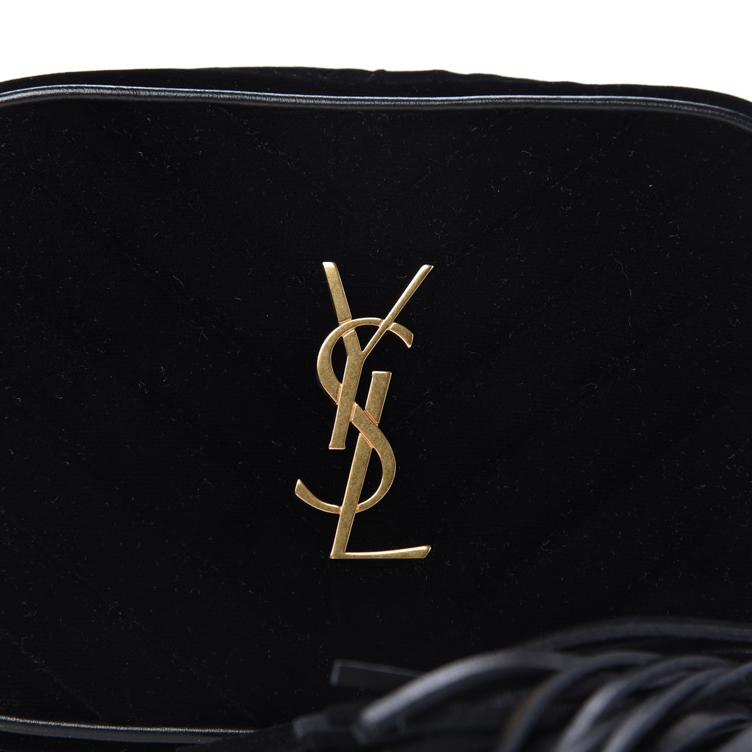 Saint Laurent Velour Matelasse Monogram Lou Camera Bag Black 10 of 10