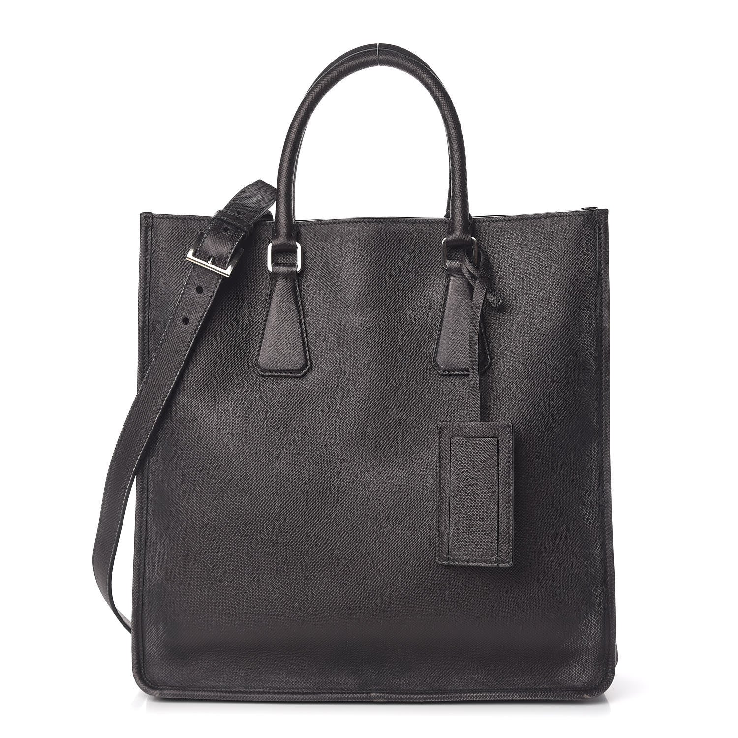 Prada Saffiano Cuir Double Handle Tote Baltico 1 of 22