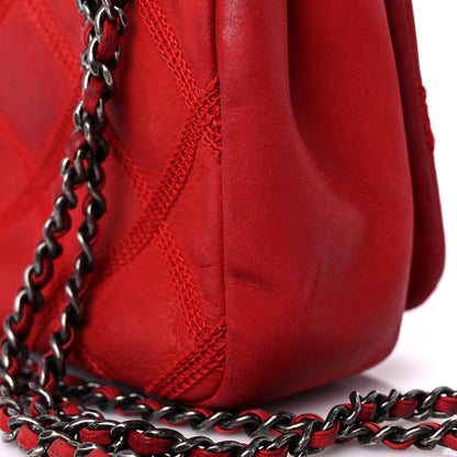Chanel Iridescent Calfskin Diamond Stitch Small Flap Red 19 of 20