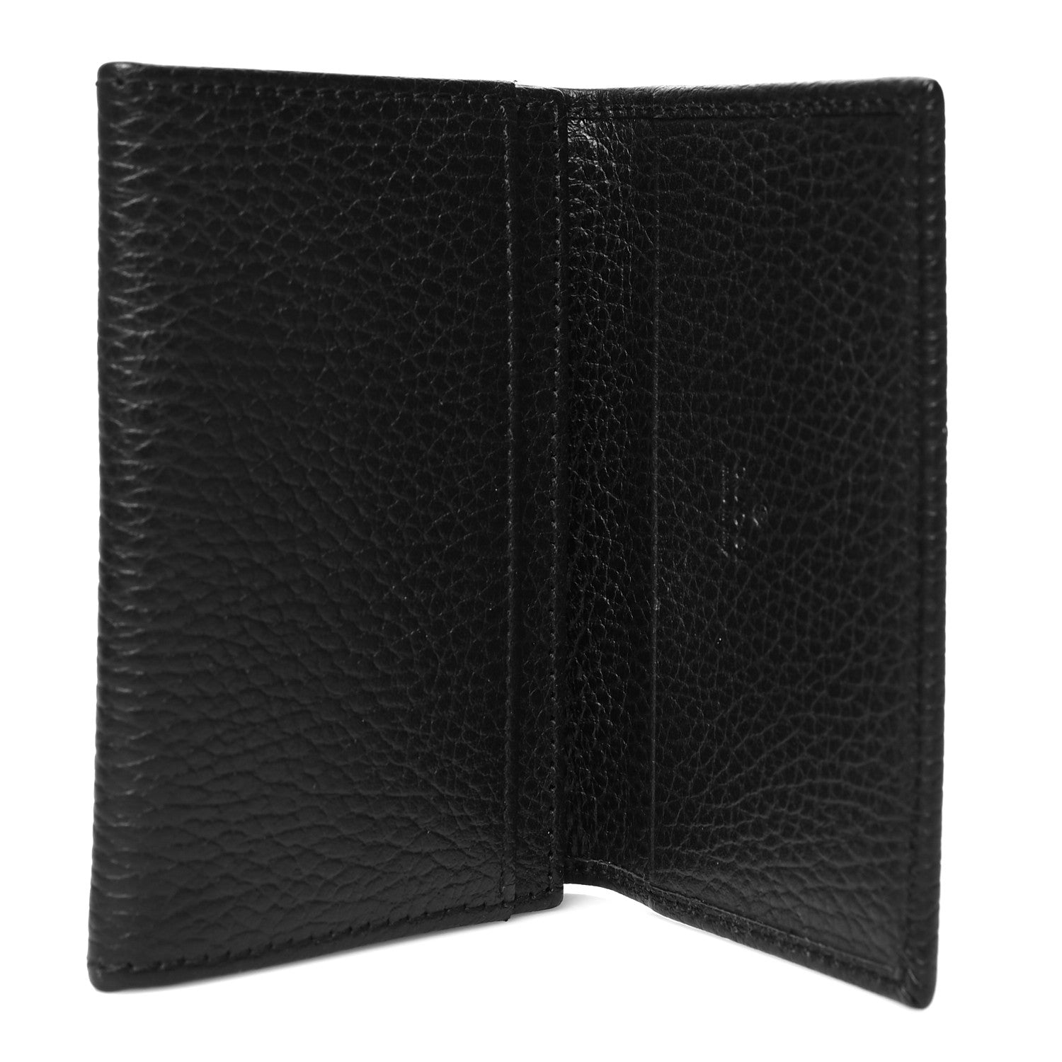 Gucci Pebbled Calfskin GG Marmont Card Case Black 5 of 11