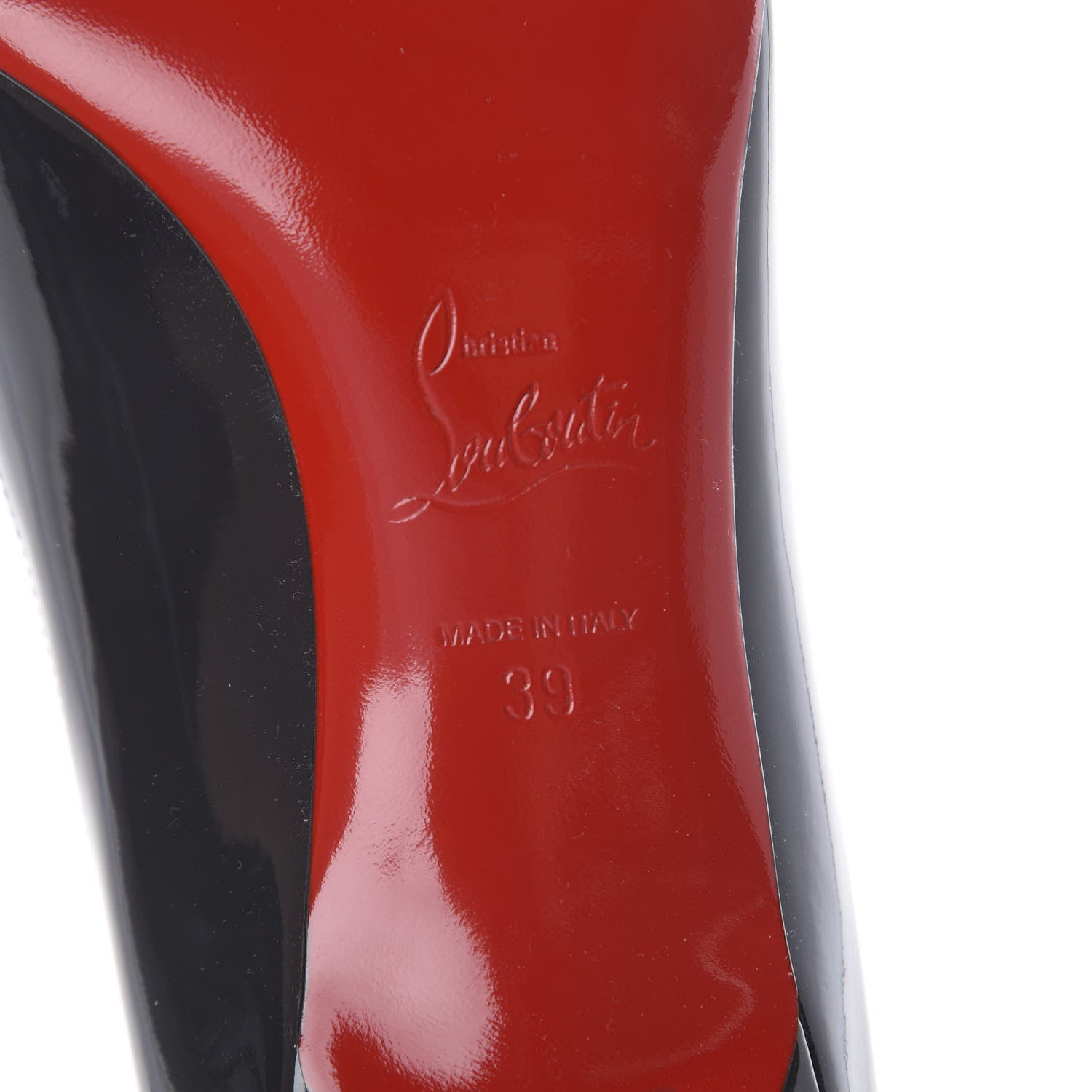 Christian Louboutin Patent Pigalle Follies 55 Pumps 39 Fusain 7 of 7
