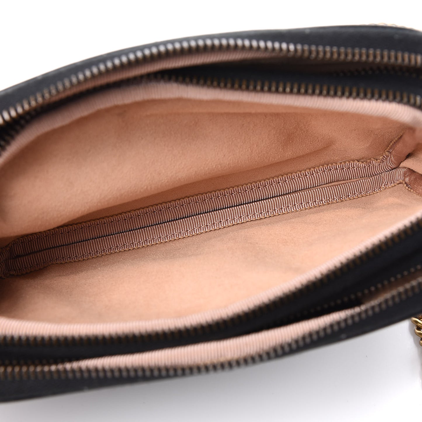 Calfskin Matelasse Mini GG Marmont Chain Crossbody Bag Black