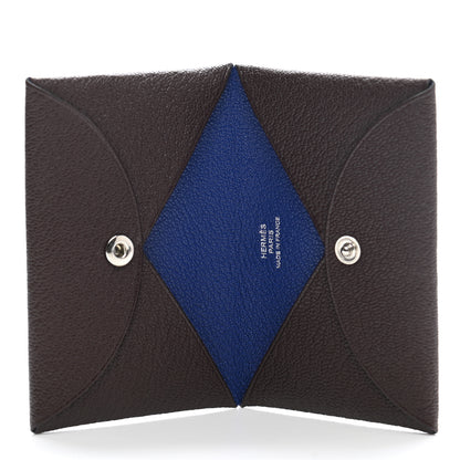 Hermes Chevre Chandra Verso Calvi Card Case Black Saphir 5 of 7