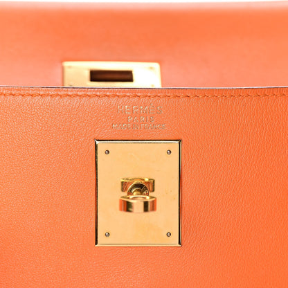 Hermes Swift Kelly Retourne 32 Orange 18 of 38