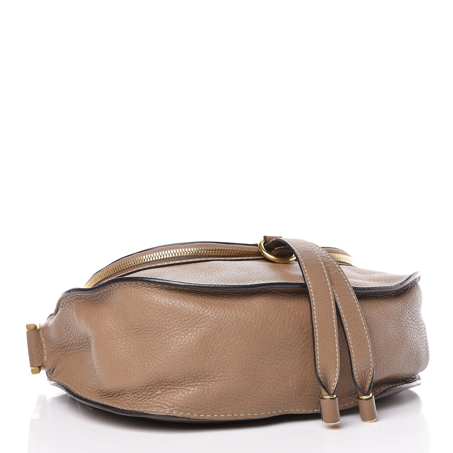 Chloe Calfskin Medium Marcie Round Zip Crossbody Bag Nut 4 of 18