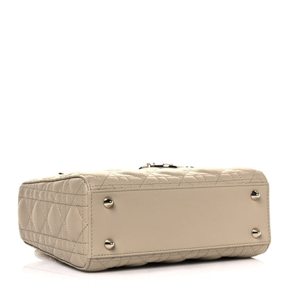 Christian Dior Lambskin Cannage Small My ABCDior Lady Dior Beige 3 of 12
