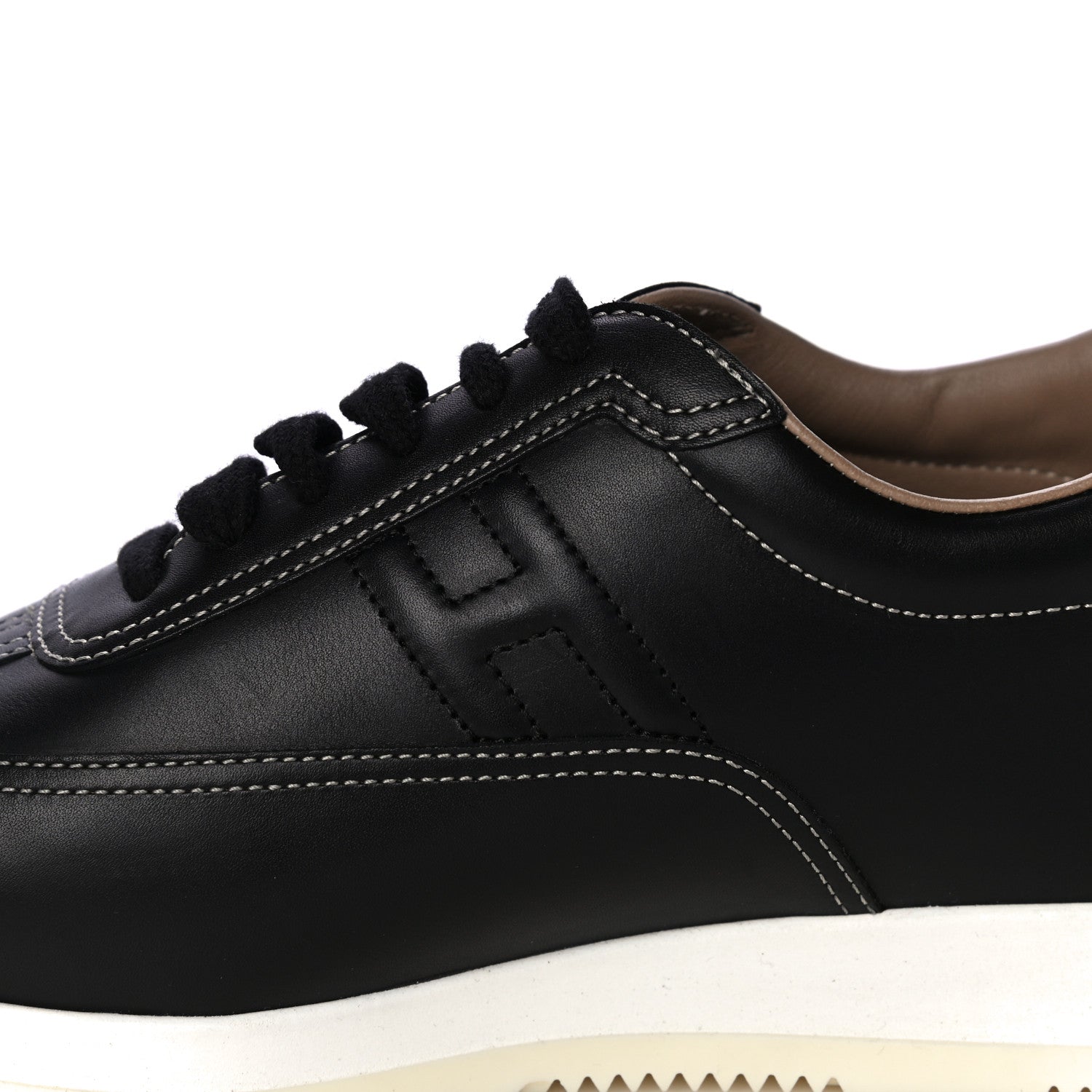 Hermes Calfskin Womens Quick Sneakers 38 Black 8 of 19