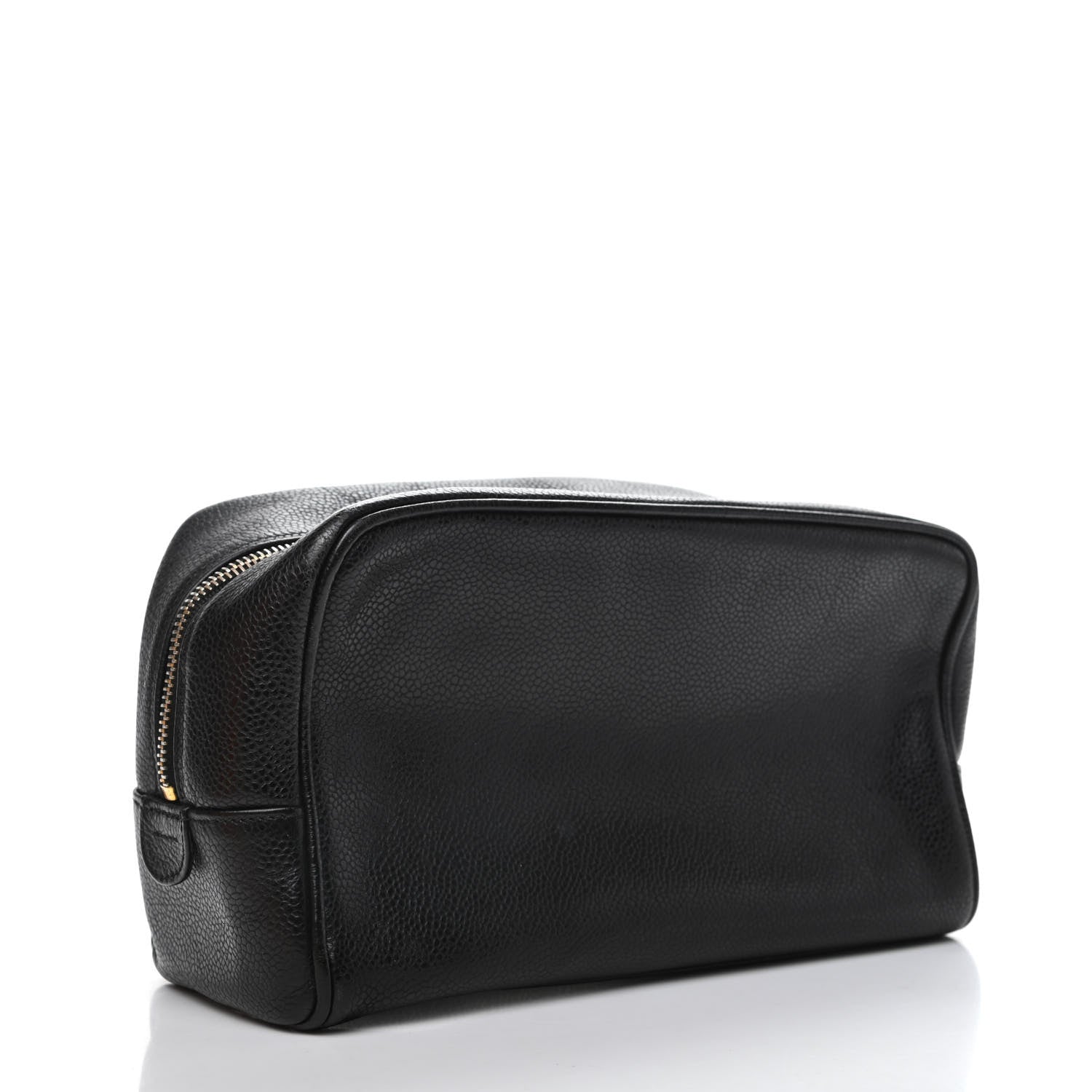 Chanel Caviar Timeless CC Cosmetic Pouch Bag Black 3 of 8